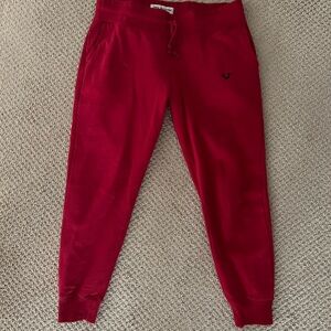 Men’s Large True Religion Red Sweatpants